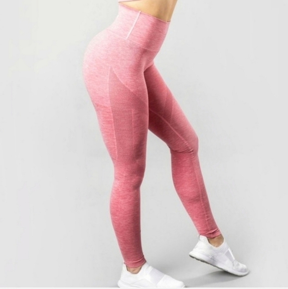 Alphalete Pink Leggings Women's Size Large Activewear Stretch Aero Leggings - Picture 2 of 12
